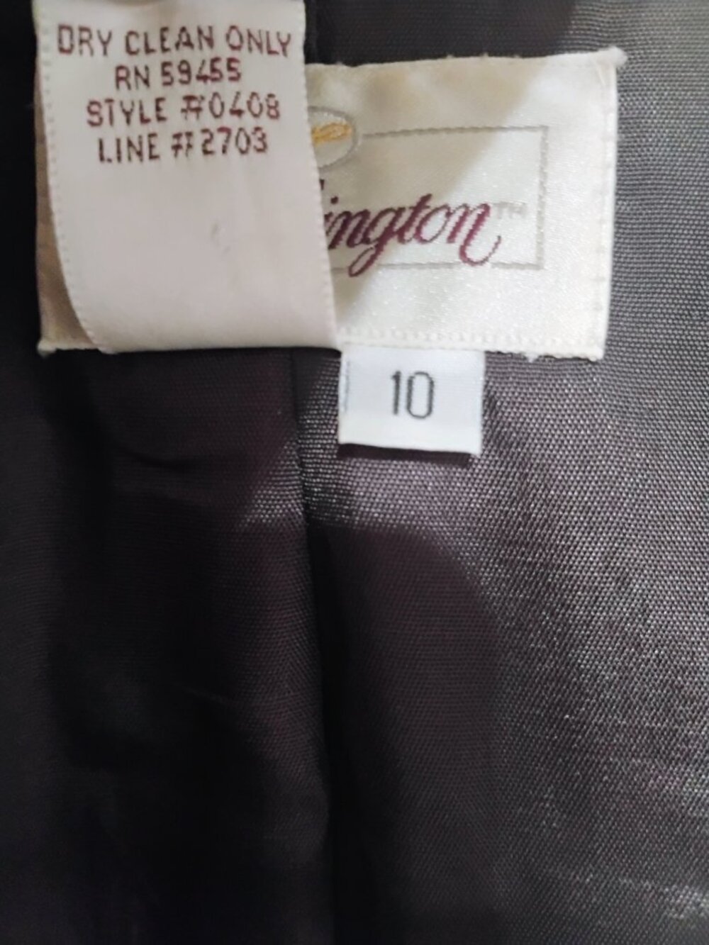 Worthington Size 10 Gray Plaid Skirt Suit Set Blazer Jacket - Picture 4 of 9